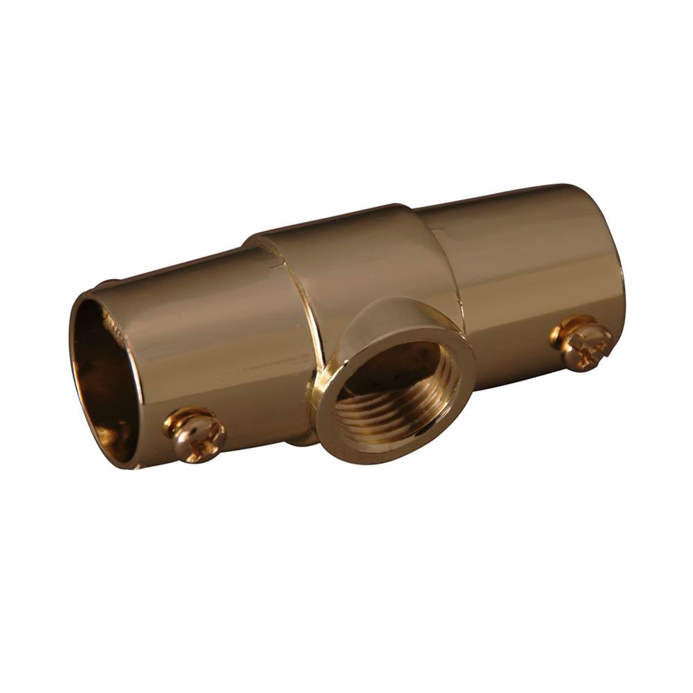 Barclay Ceiling Tee for 4150 Rod, Polished Brass