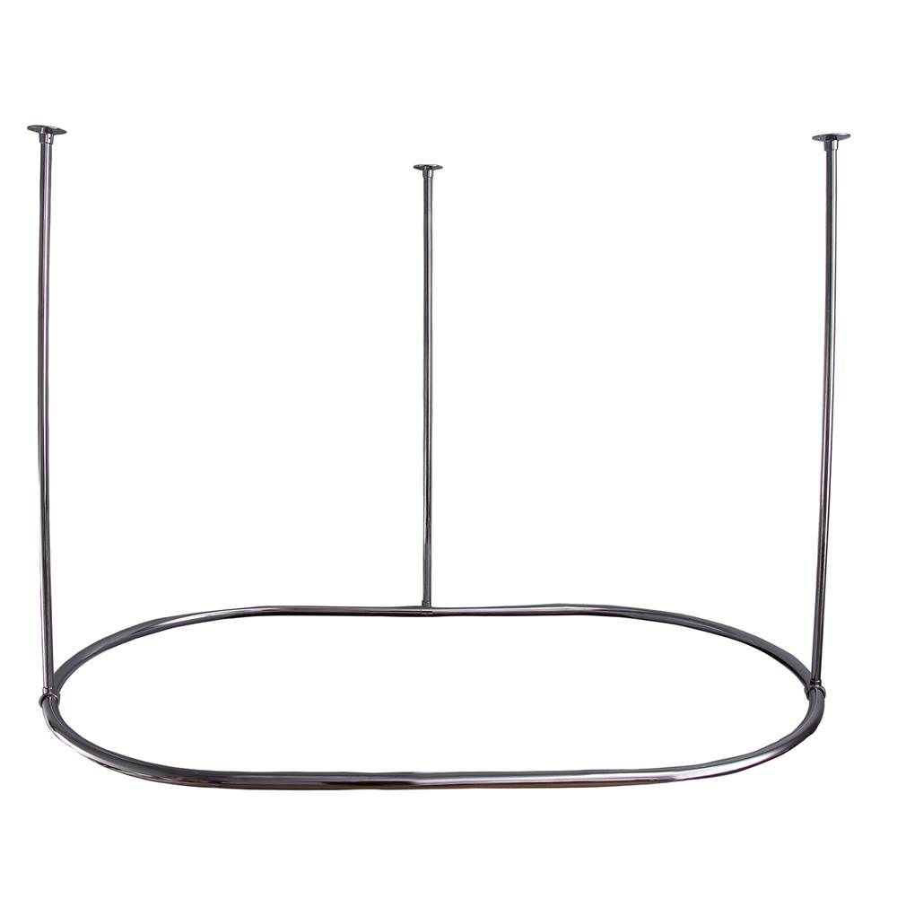 Barclay 72'' Oval Shower CurtainRing-Chrome