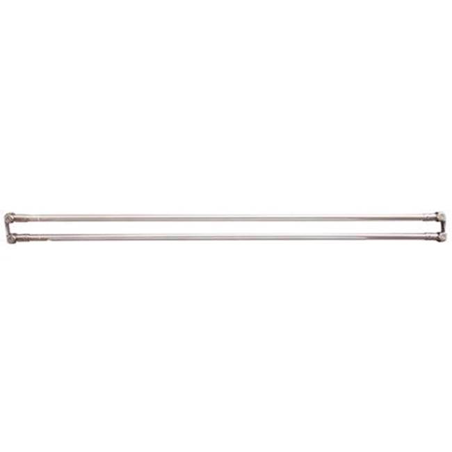 Barclay 36'' Straight Double ShowerCurtain Rod w/ Flanges- PB