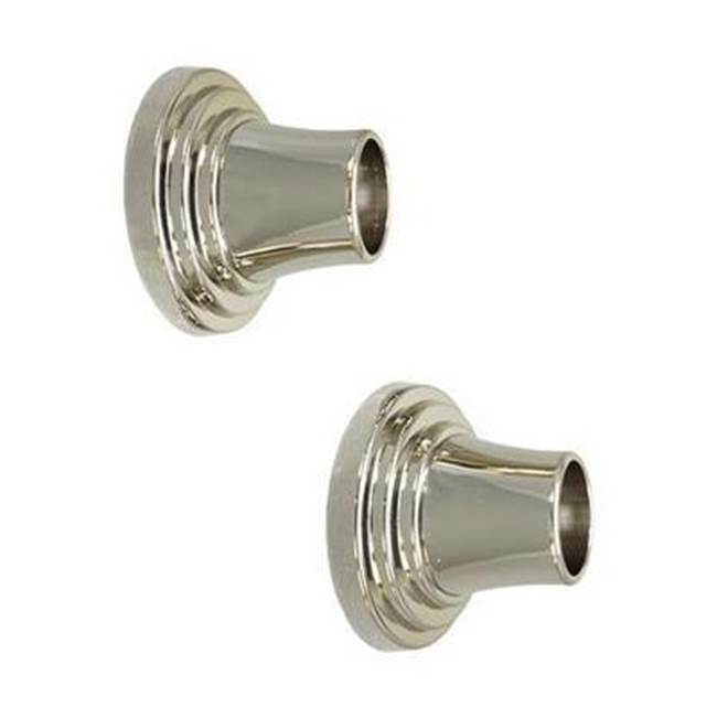 Barclay Decorative Stepped Flange 1'',Pair, Polished Nickel