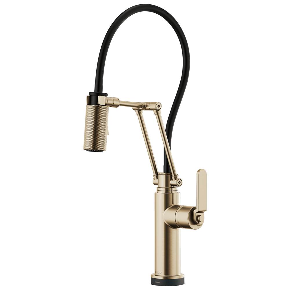 Brizo Litze® SmartTouch® Articulating Kitchen Faucet with Industrial Handle