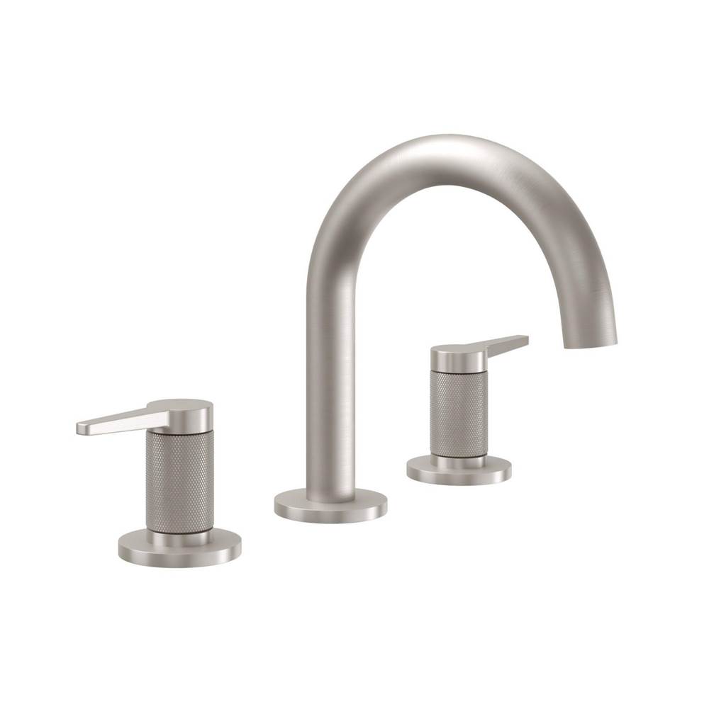 California Faucets 8'' Widespread Lavatory Faucet - Medium Spout; Knurled Insert