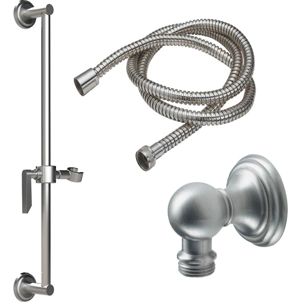 California Faucets Slide Bar Handshower Kit - Lever Handle with Concave Base