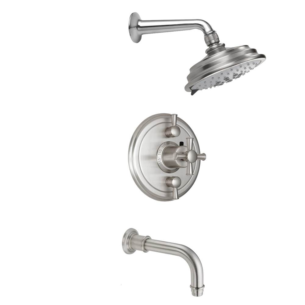 California Faucets Miramar Styletherm 1/2'' Thermostatic Shower System with Showerhead and  Tub Spout
