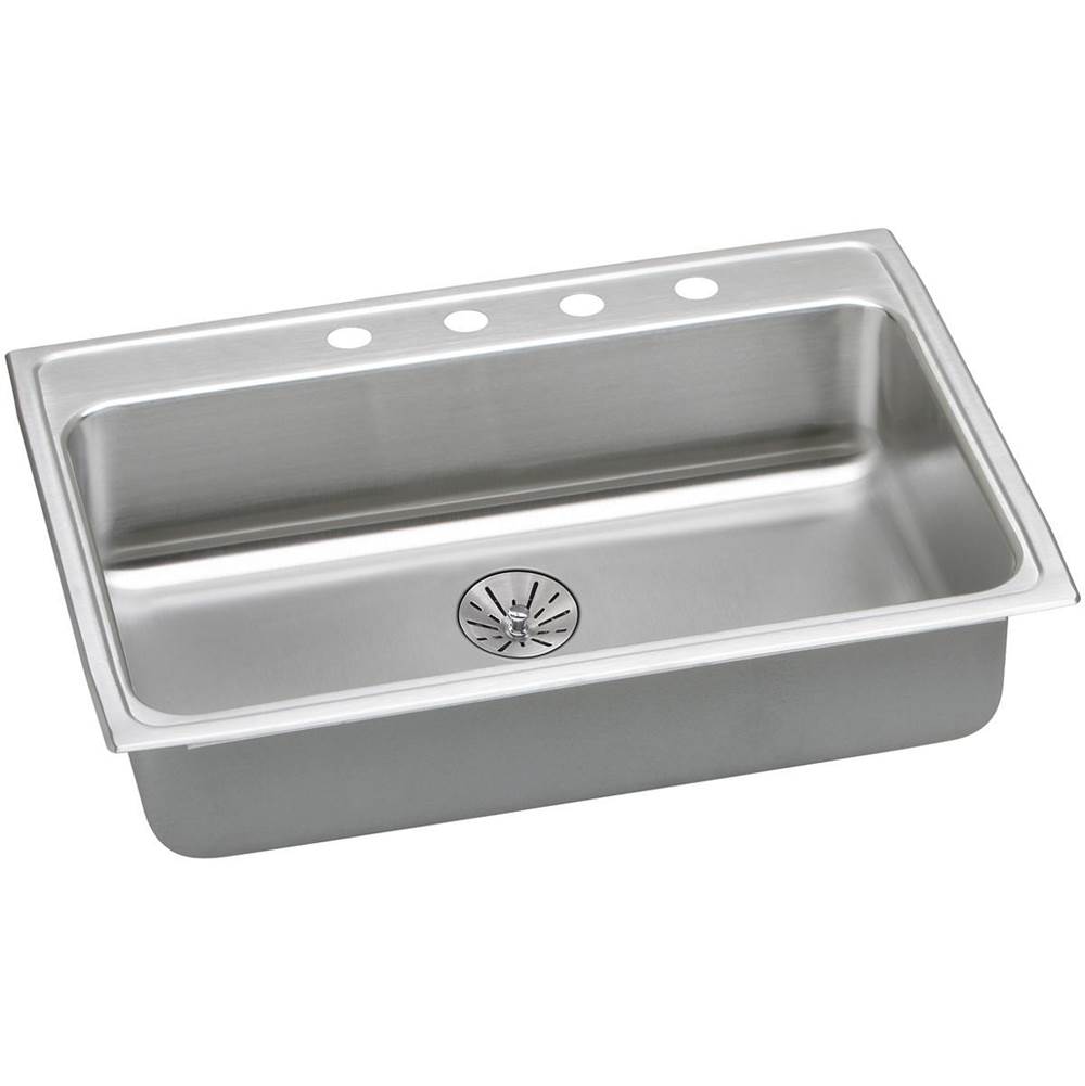 Elkay Lustertone Classic Stainless Steel 31'' x 22'' x 6-1/2'', Single Bowl Drop-in ADA Sink with Perfect Drain
