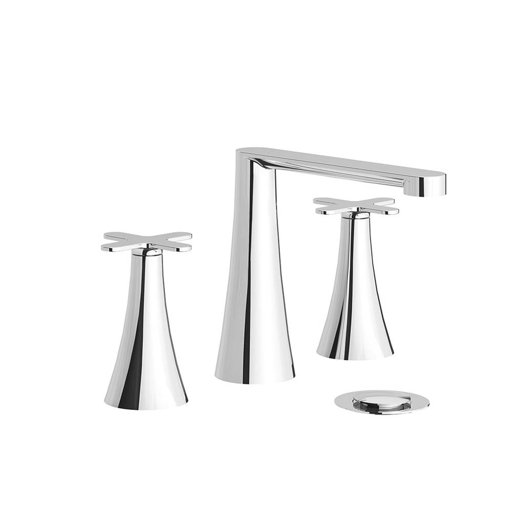 Franz Viegener Widespread Lavatory Faucet With Push-Down Pop-Up Drain Assembly (No Lift Rod)