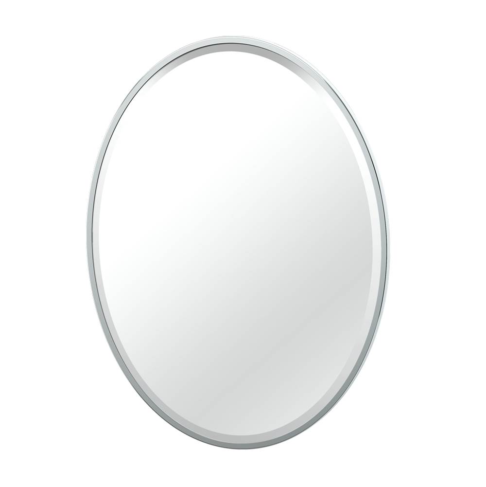 Gatco Flush Mount 33''H Framed Oval Mirror SN