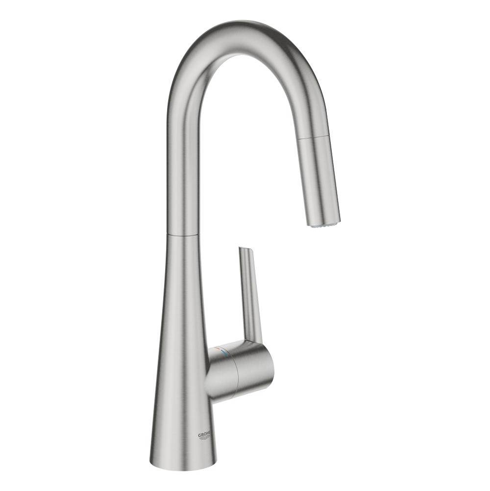 Grohe Single-Handle Pull Down Dual Spray Prep Faucet 1.75 GPM