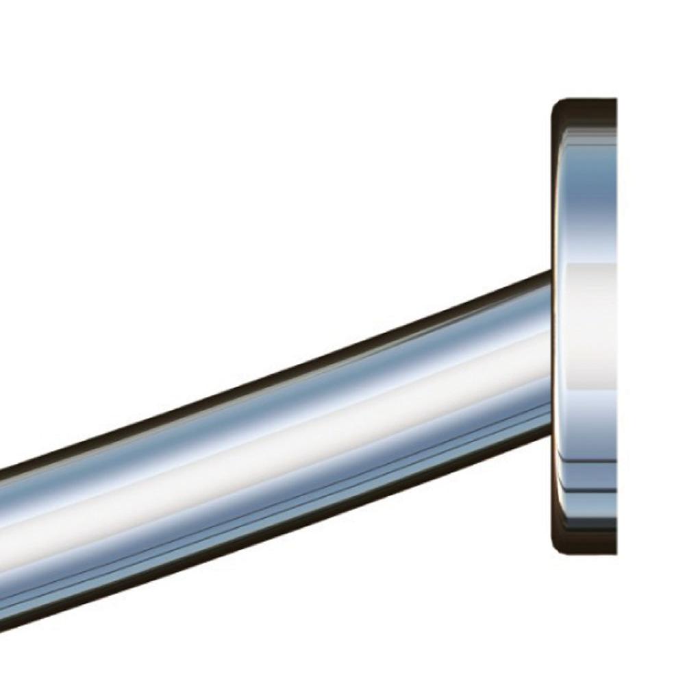 Kartners Shower Rods - 6 Feet (72-inch) Curved Shower Rod with Square Ends-Polished Finish