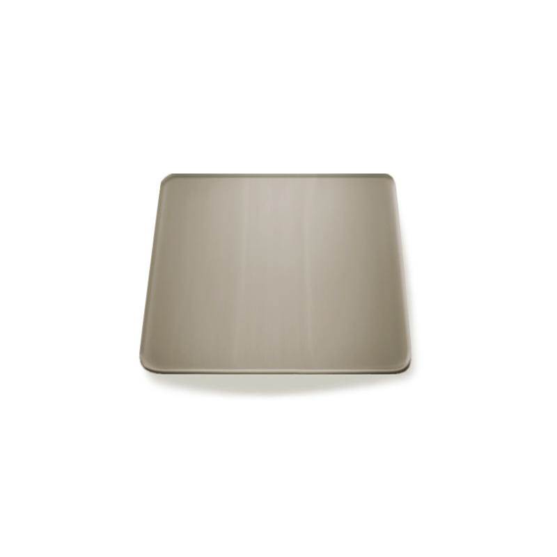 Kalia Push Drain With Overflow Assembly with 68mm Square Cap Brushed Nickel