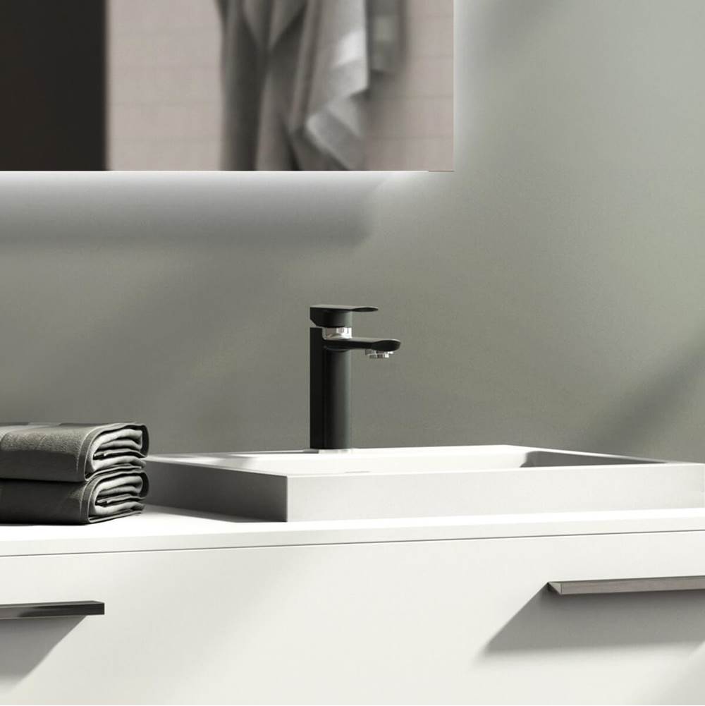 Kalia GRAFIK™ Single Hole Lavatory Faucet Without Drain Chrome/Black