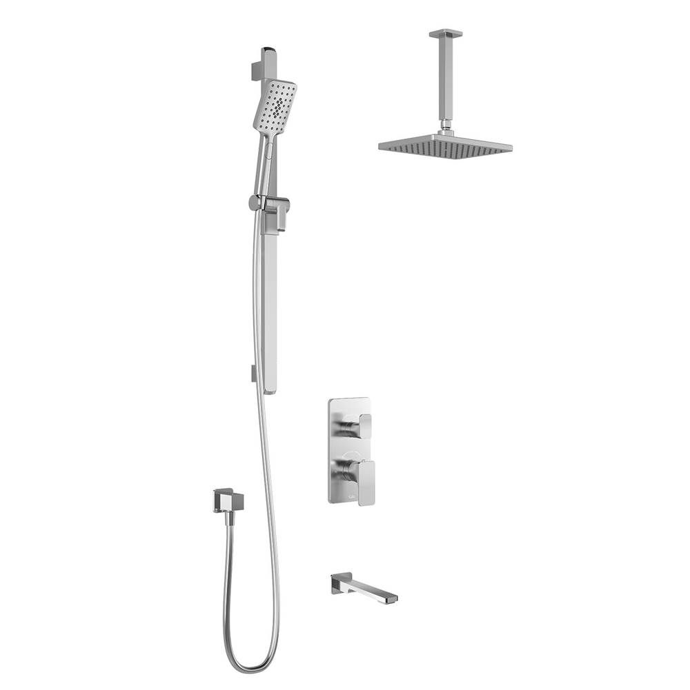Kalia KAREO™ TG3 Water Efficient AQUATONIK™ T/P with Diverter Shower System with Vertical Ceiling Arm Chrome