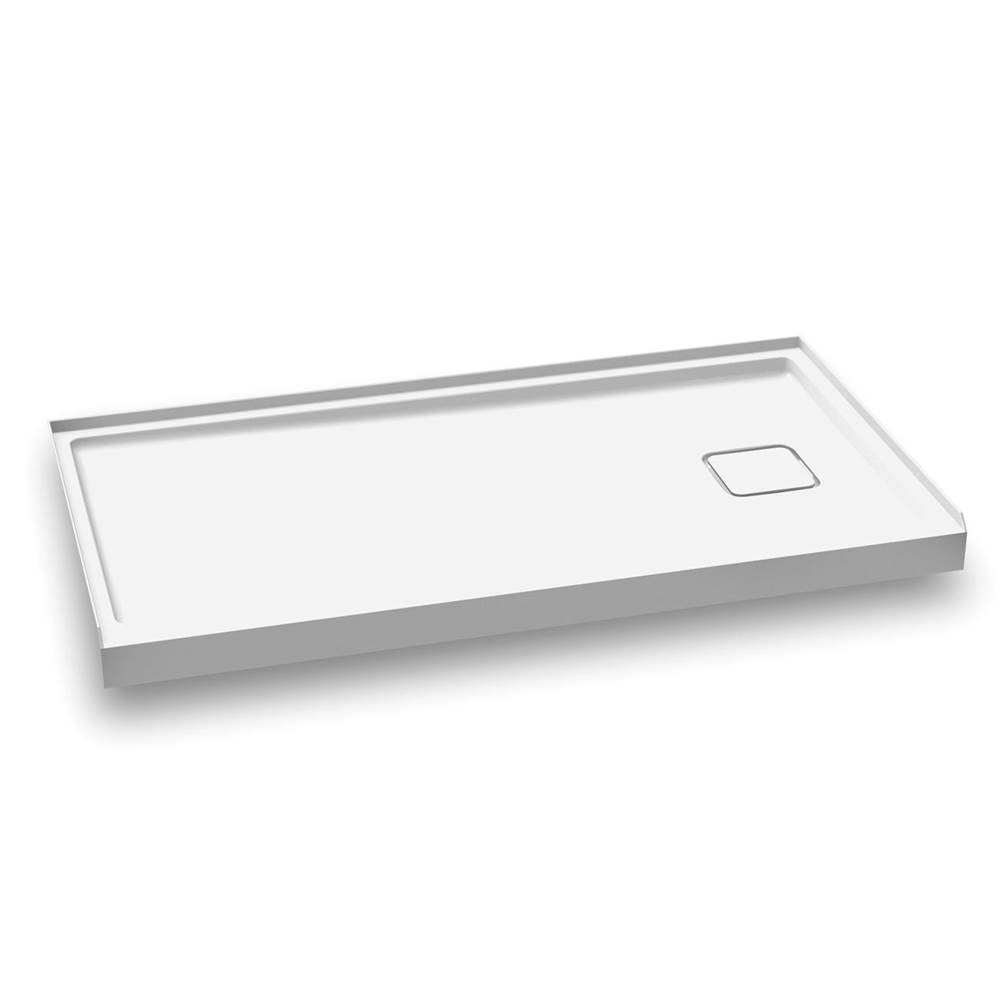 Kalia KOVER™ 60x32 Rectangular Acrylic Shower Base 60x32 with Right Drain and Integrated Tiling Flange on 3 Sides