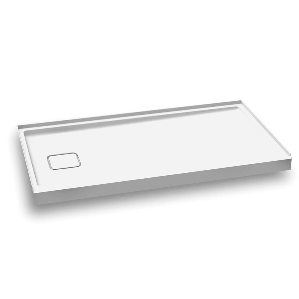 Kalia KOVER™ 60x32 Rectangular Acrylic Shower Base 60x32 with Left Drain and Integrated Tiling Flange on 3 Sides