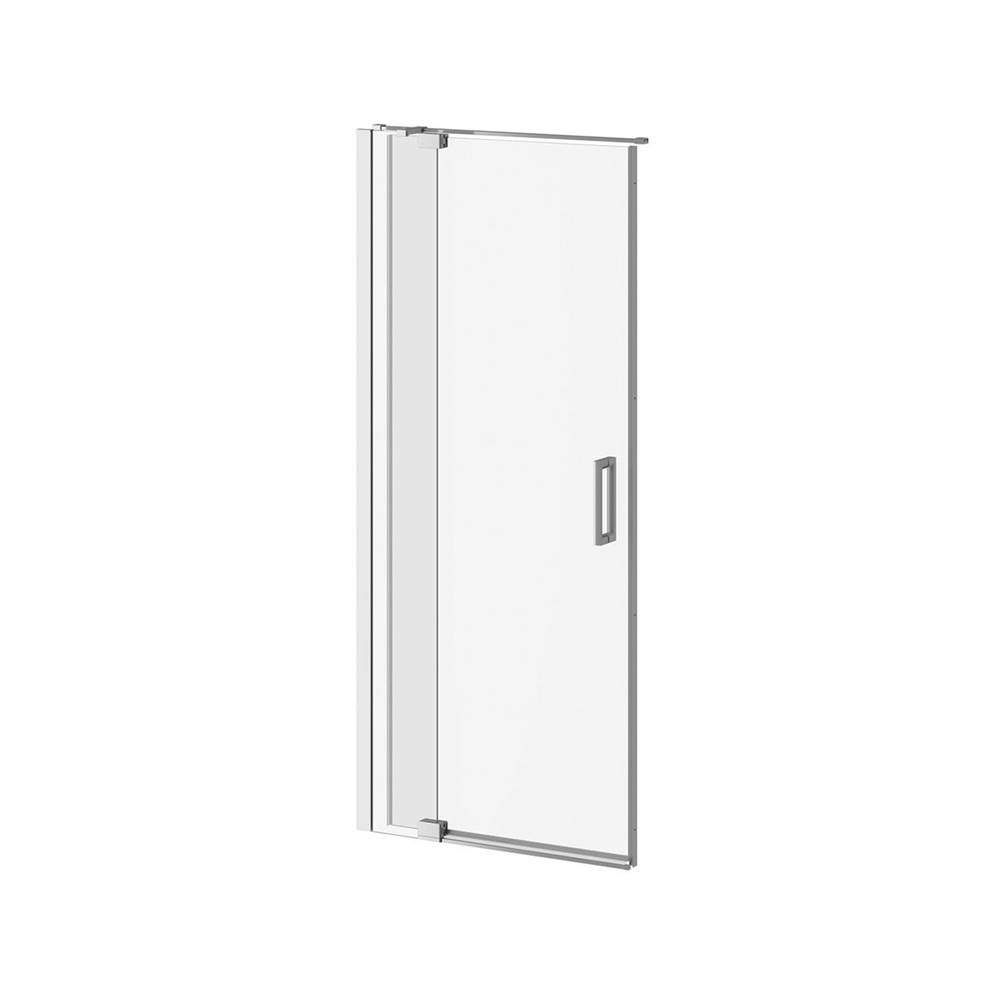 Kalia DISTINK™ 36''x77'' 2-Panel Pivot Shower Door for Alcove Inst. (Reversible) Chrome Clear Duraclean Glass