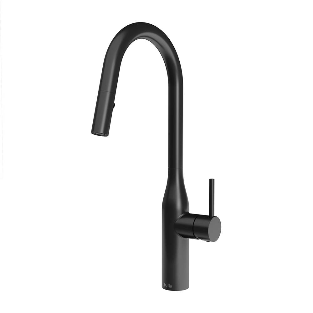 Kalia KAVIAR Single Handle Kitchen Faucet Pull-Down Dual Spray Matte Black