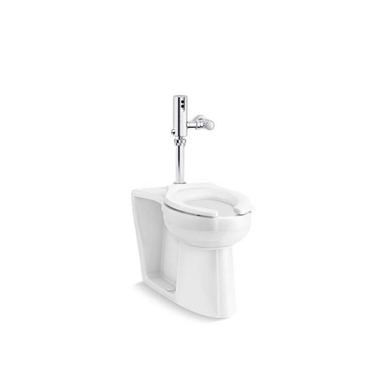 Kohler Modflex® Adjust-a-Bowl® Antimicrobial toilet with Mach® Tripoint® touchless 1.28 gpf HES-powered flushometer