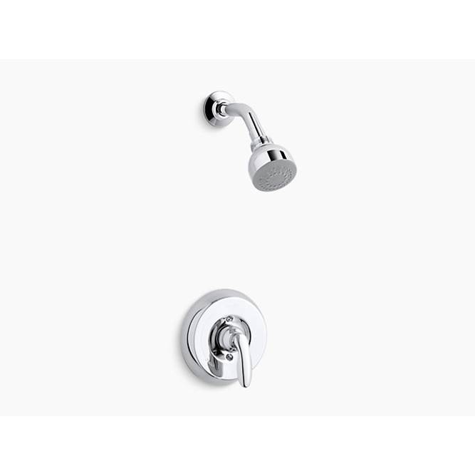 Kohler Coralais® Rite-Temp(R) shower valve trim with lever handle and 1.5 gpm showerhead