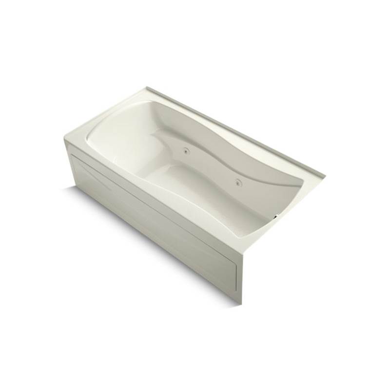 Kohler Mariposa® 72'' x 36'' alcove whirlpool bath with Bask® heated surface, integral apron, and right-hand drain