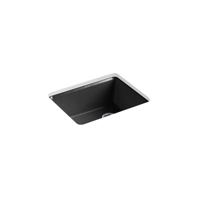 Kohler Riverby® 25'' x 22'' x 9-5/8'' undermount single-bowl kitchen sink with rack