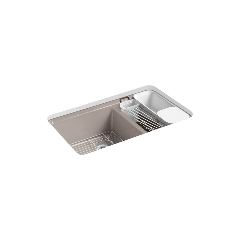 Kohler Riverby 33 in. Undermount Double-Bowl Workstation Kitchen Sink