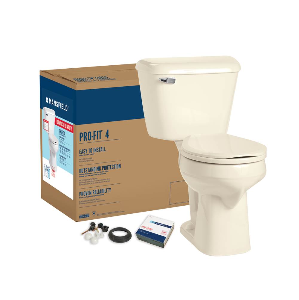 Mansfield Plumbing Pro-Fit 4 1.6 Round SmartHeight Complete Toilet Kit