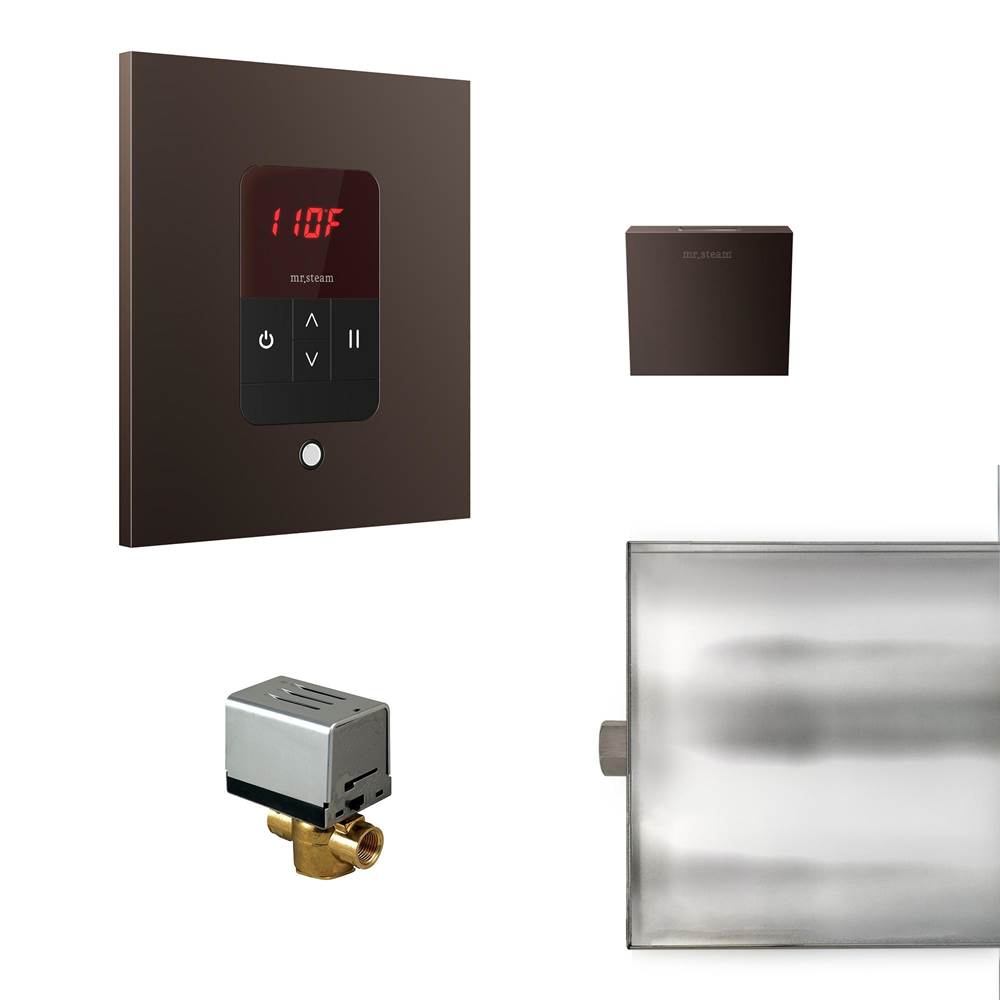 Mr. Steam Basic Butler Steam Shower Control Package with iTempo Control and Aroma Designer SteamHead in Square Oil Rubbed Bronze