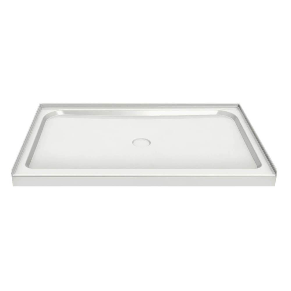 Maax Rectangular Base 4834 3 in. Acrylic Alcove Shower Base with Center Drain in White