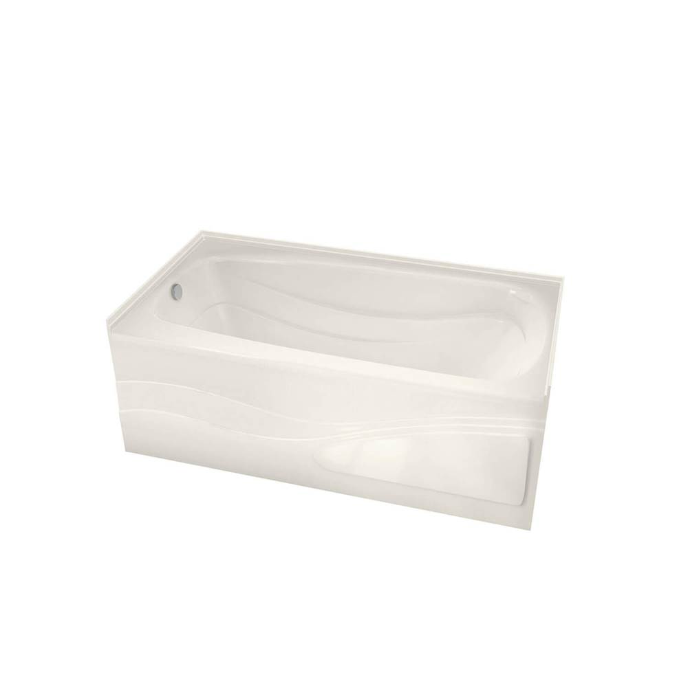 Maax Tenderness 6036 Acrylic Alcove Left-Hand Drain Bathtub in Biscuit