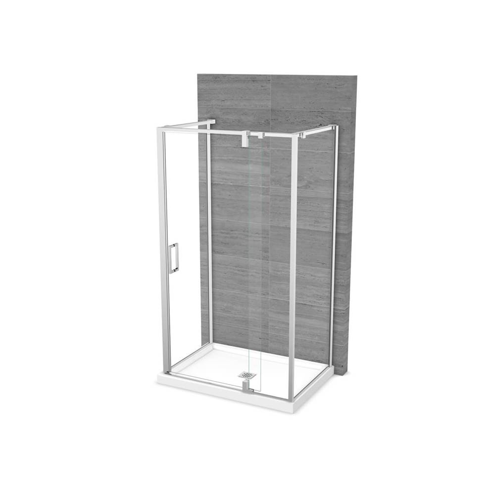 Maax ModulR 48 x 34 x 78 in. 8mm Pivot Shower Door for Wall-mount Installation with Clear glass in Chrome