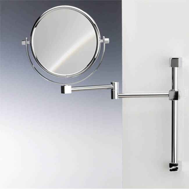 Nameeks Brass Wall Mounted Double Face 5x Magnifying Mirror
