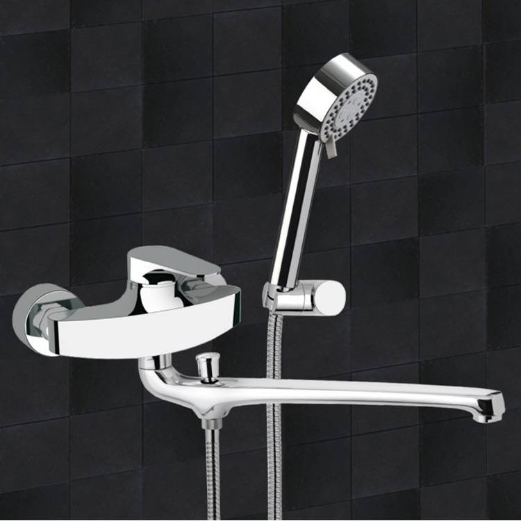 Nameeks Basin and Bath Single Lever Mixer With Hand Shower and Bracket