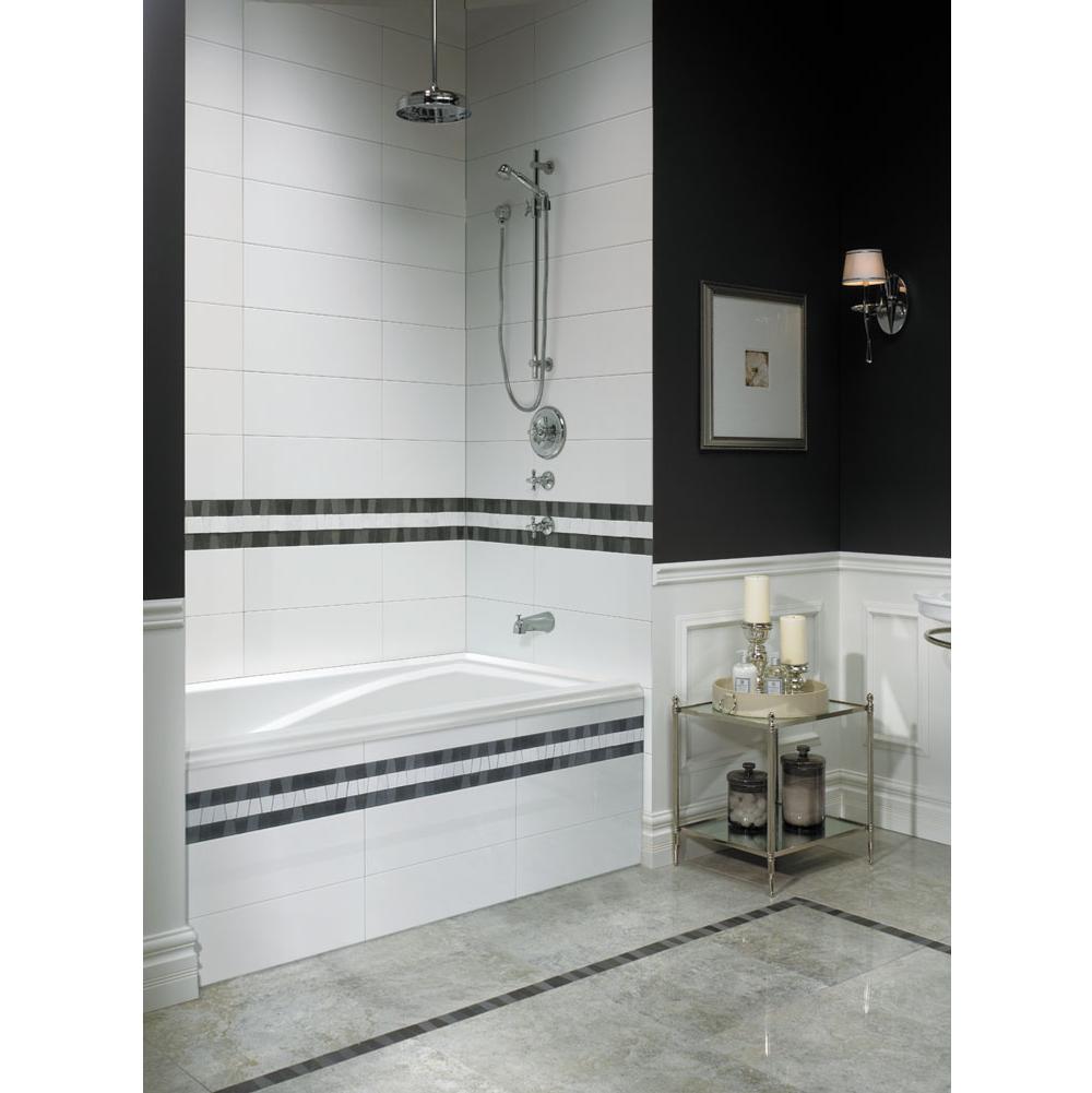 Neptune DELIGHT bathtub 32x60 with Tiling Flange, Right drain, Mass-Air, Biscuit