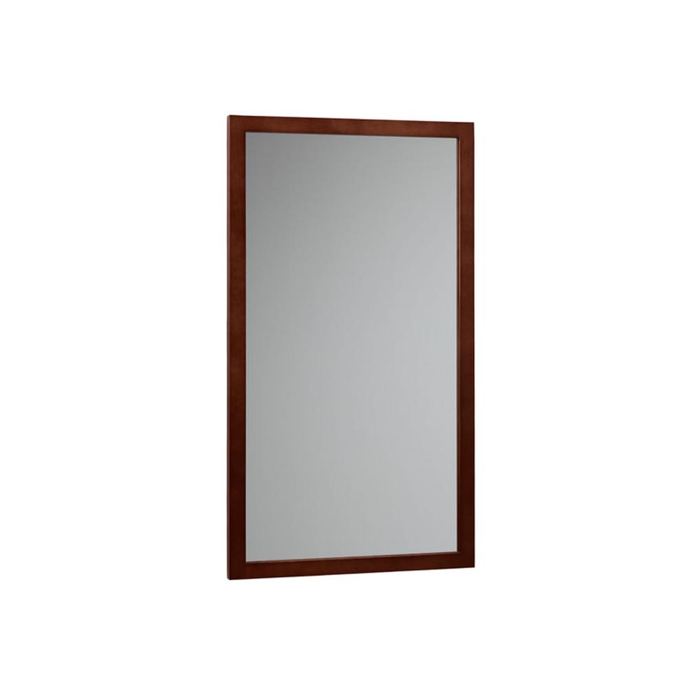 Ronbow 18'' Alina Contemporary Solid Wood Framed Bathroom Mirror in Dark Cherry