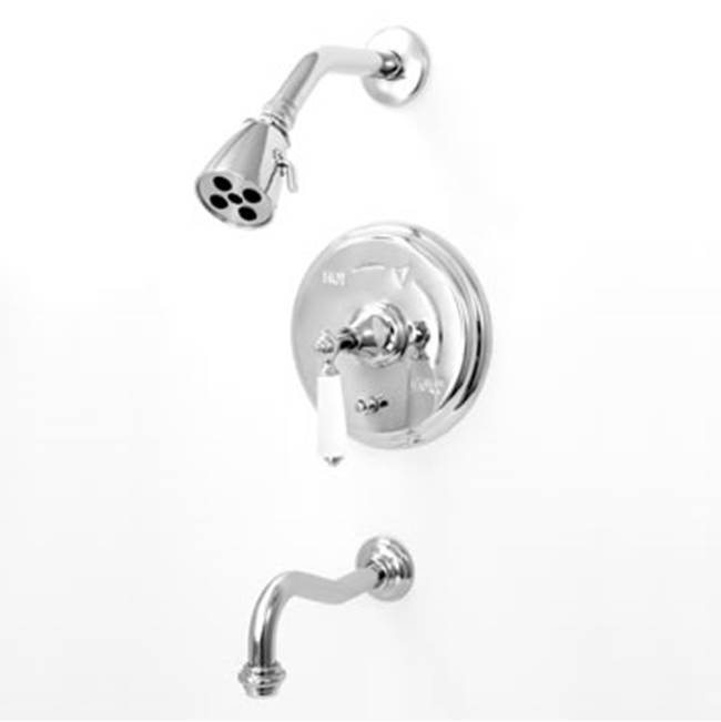 Sigma Pressure Balanced Tub & Shower Set Trim (Includes Haf And Wall Tub Spout) Orleans Satin Nickel .69