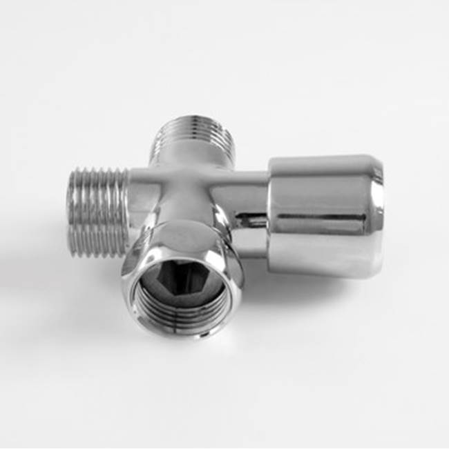 Sigma Push Pull Diverter For Exposed Shower Neck 1/2'' Npt. Swivels And Diverts Water Handshower Wands Polished Copper .15