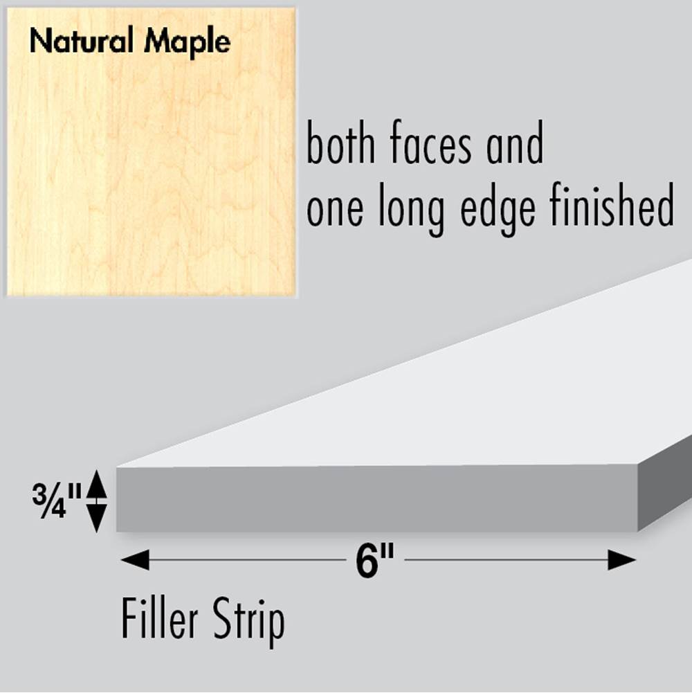 Strasser Woodenworks 6 X .75 X 36 Filler Nat Maple