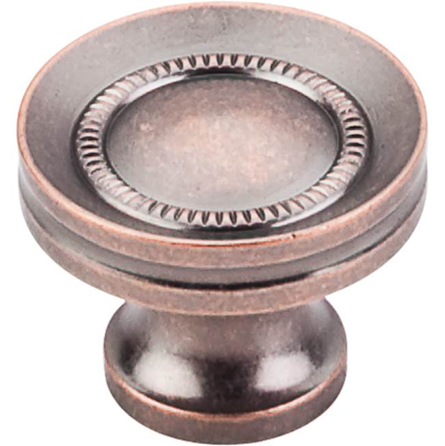 Top Knobs Button Faced Knob 1 1/4 Inch Antique Copper