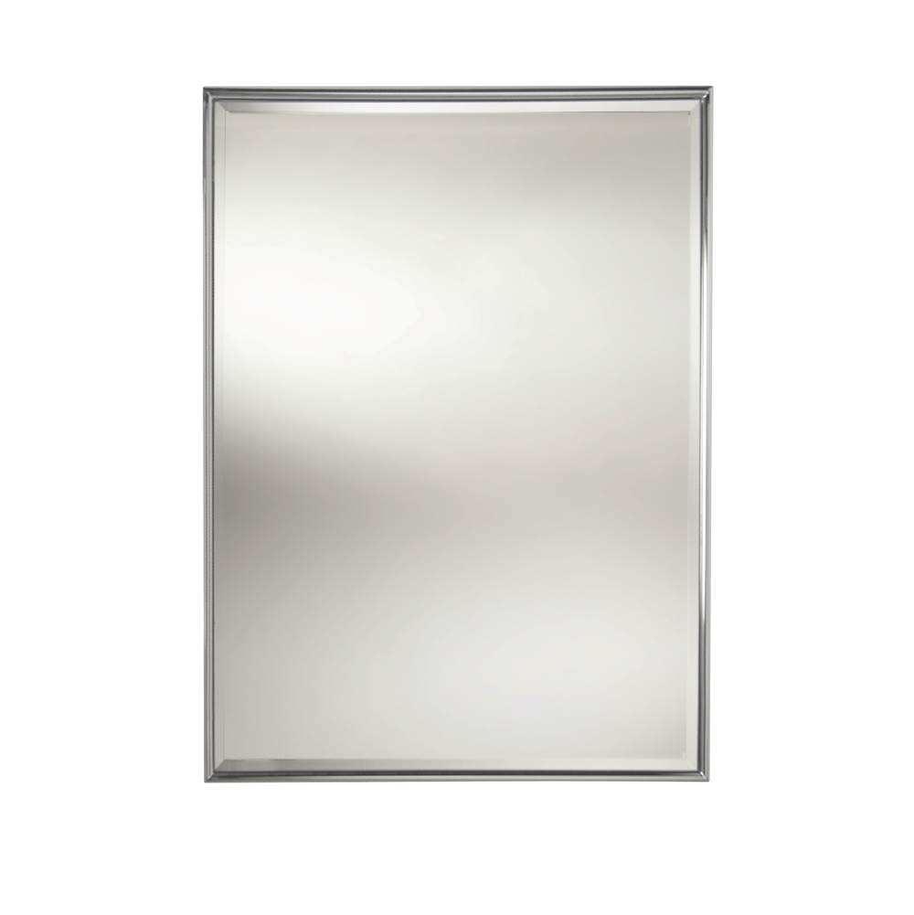 Valsan Essentials Matte Black Rectangular Framed Mirror W/Bevel