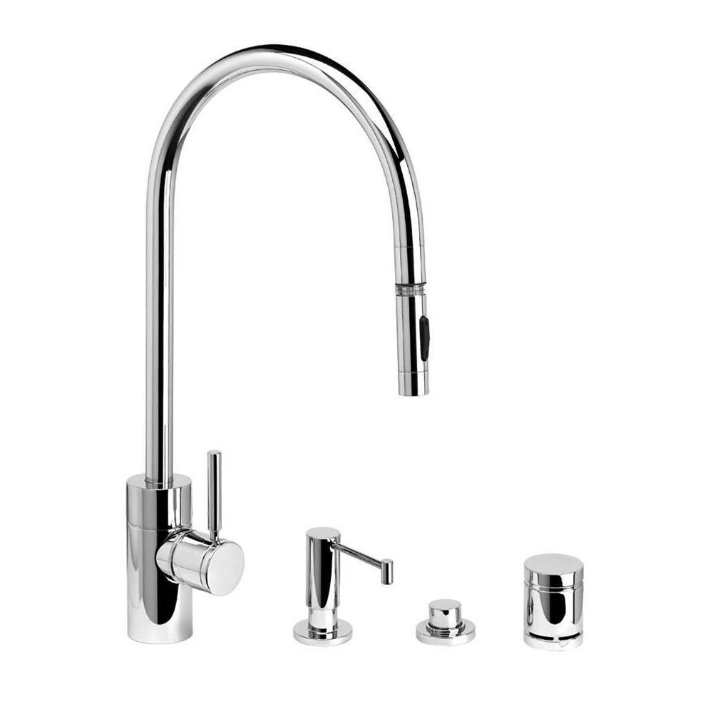 Waterstone Waterstone Contemporary Extended Reach PLP Pulldown Faucet - Toggle Sprayer - 4pc. Suite