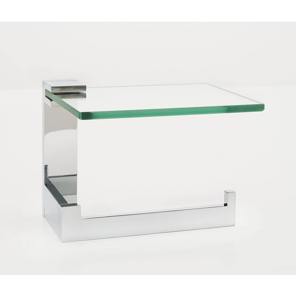 Alno Right hand single post Tissue Holder w/ Glass Shelf