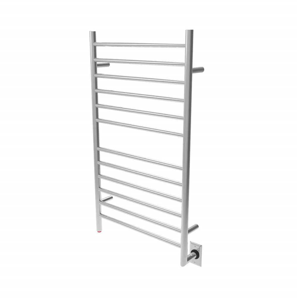 Amba Products Radiant Large Hardwired Straight 12 Bar Towel Warmer in Matte Black