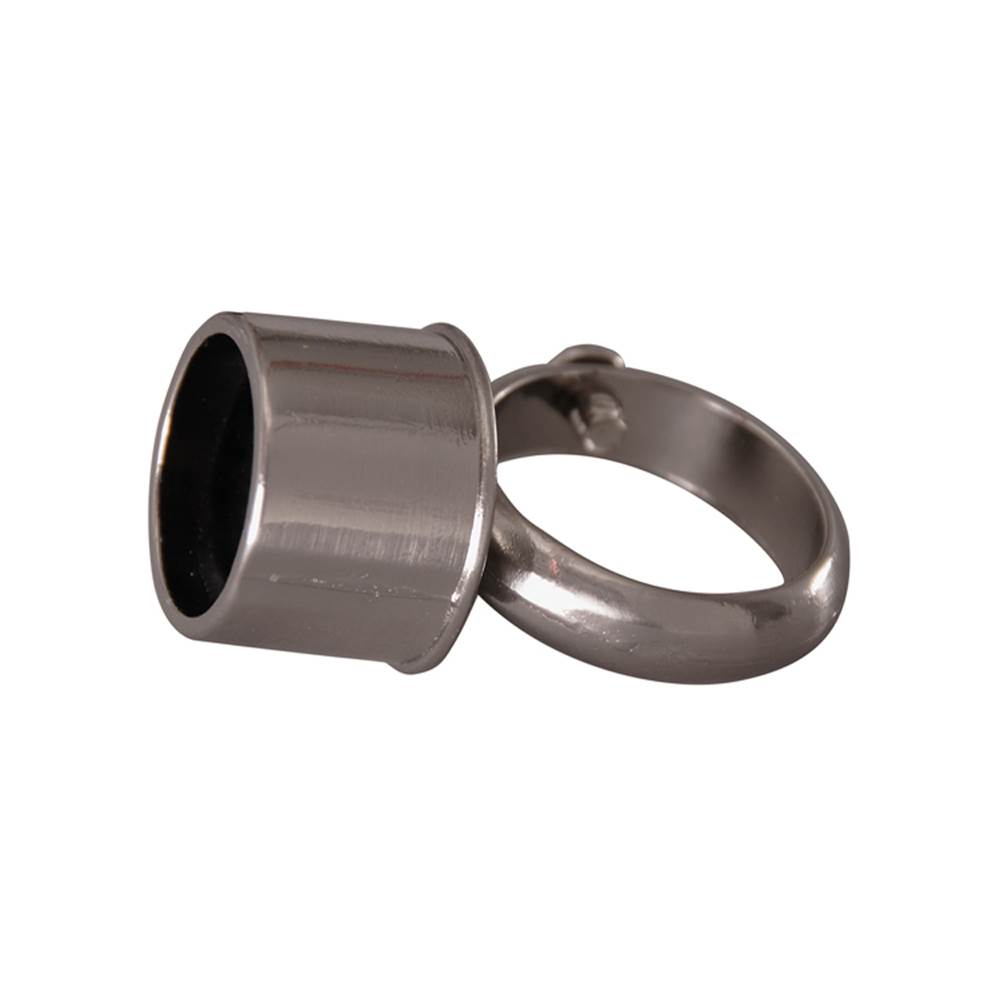 Barclay D-Rod Connection Loop Fitting, Polished Chrome