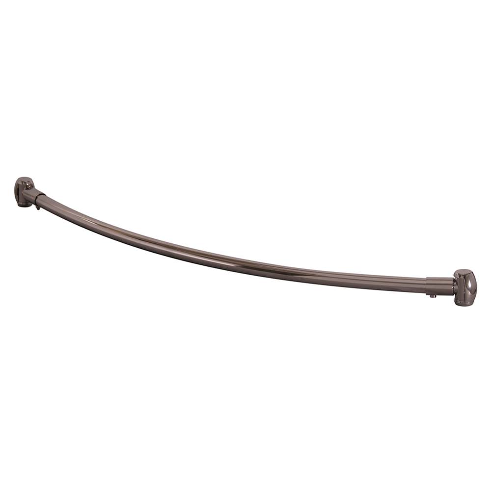 Barclay Curved 66'' Shower Rod w/FlangeBrushed Nickel