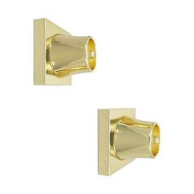 Barclay Decorative Square Flange 1'',Pair, Polished Brass