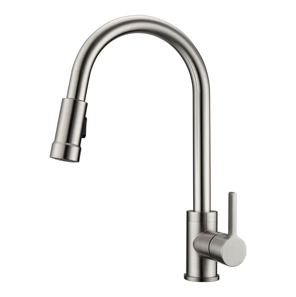 Barclay Firth Kitchen Faucet,Pull-outSpray, Metal Lever Handles,BN