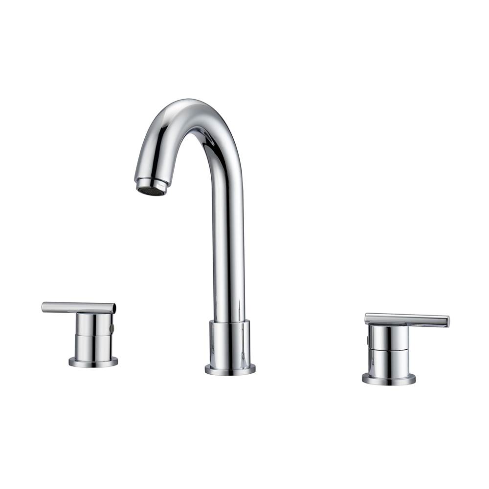 Barclay Conley 8''cc Lav Faucet, withhoses, Metal Lever Handles, CP