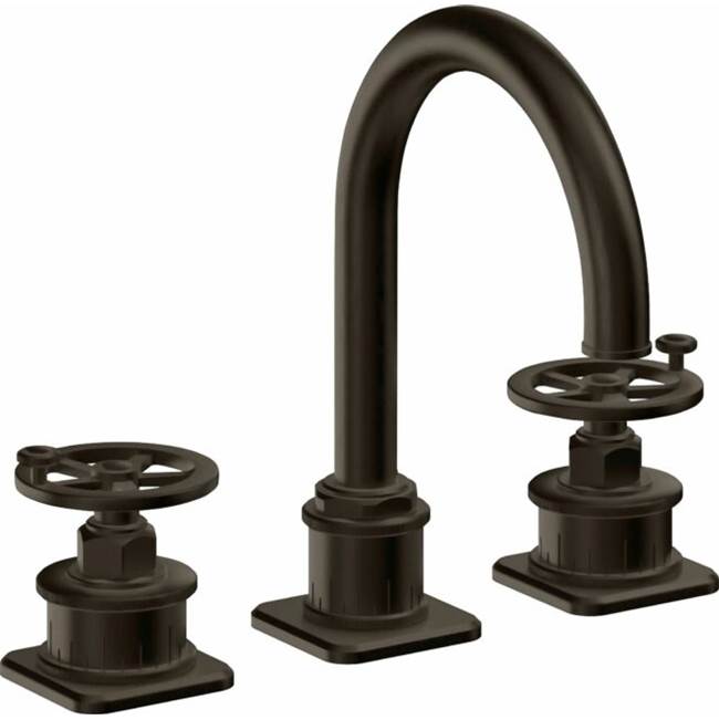 California Faucets Widespread High Spout - Wheel Handle with ZeroDrain