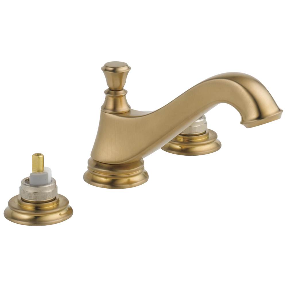 Delta Faucet Cassidy™ Two Handle Widespread Bathroom Faucet - Low Arc Spout - Less Handles