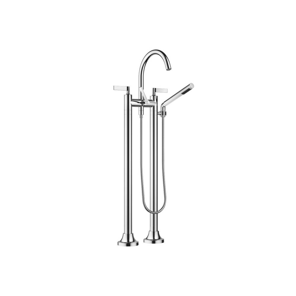 Dornbracht VAIA Two-Hole Tub Mixer For Freestanding Installation With Hand Shower Set In Polished Chrome